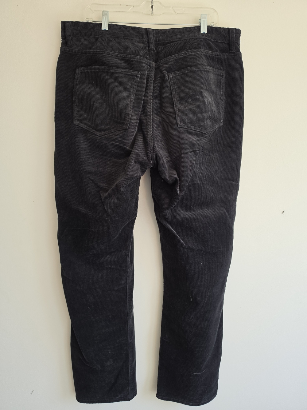 Quince Men's Organic Cotton Stretch Corduroy Pants Black 5 Pocket 36x32 - Picture 8 of 10